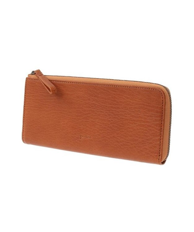 genten ゴートベーシック Ｌファスナー長財布 チャ