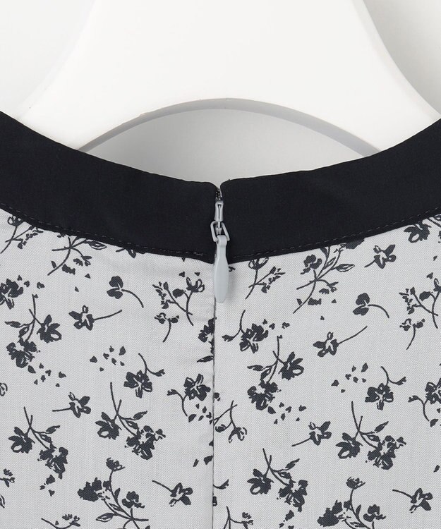 J.PRESS LADIES 【洗える】 スパンローンフラワー バンドカラー ワンピース サックスブルー系5