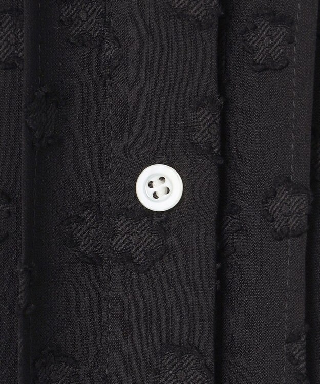 組曲 L 【WEB限定】フラワーポイントシフォン ワンピース ブラック系