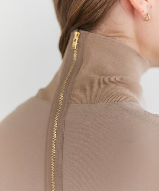 BEIGE， FLEUR / ドレープニット ネックドレス Beige