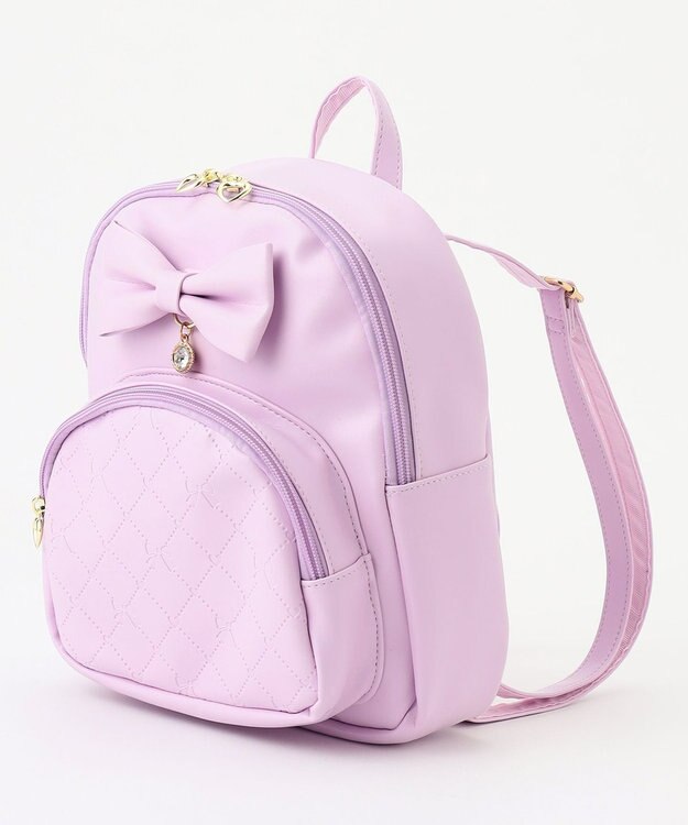 ANY KIDS リボンリュックサック ラベンダー