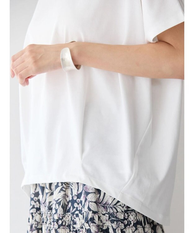 AMERICAN HOLIC 接触冷感裾タックカットプルオーバー Off White