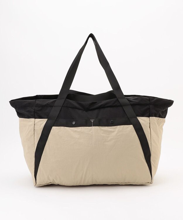 LA BAGAGERIE 【MONICA】ダブルハンドル　パッカブルビッグバッグ ベージュ