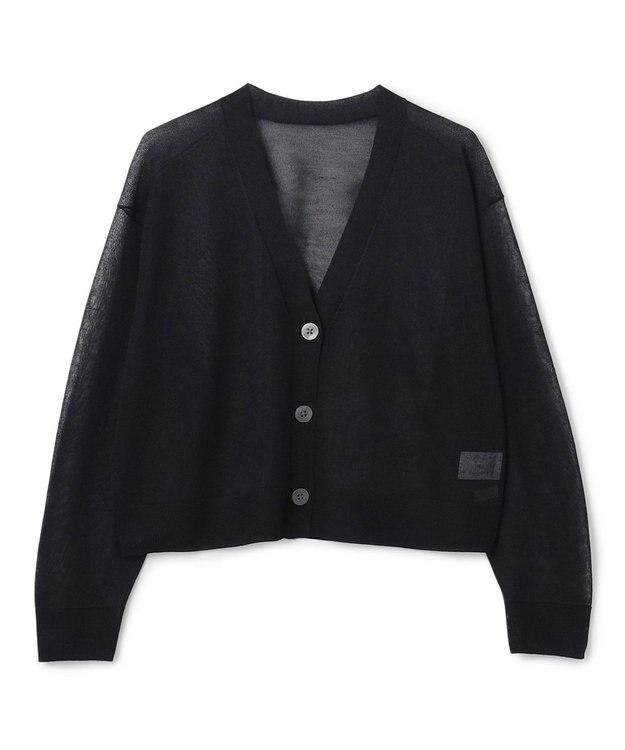 UNFILO ラメシアー カーディガン ブラック