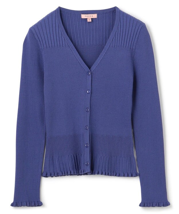 TOCCA 【洗える】SPRING RESONATE カーディガン ブルーベリー