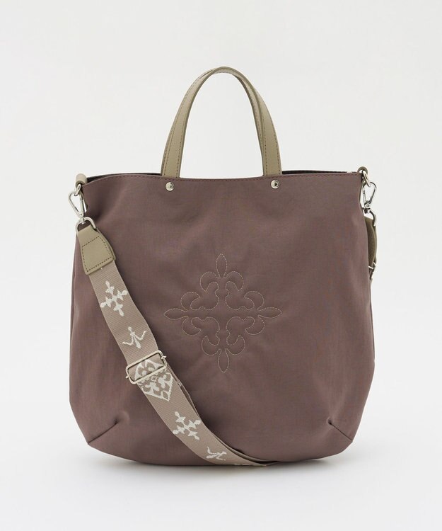 russet 《トートバッグ人気NO.1モデル》スリム2WAYトートバッグ <ナイロン>(CE-1404-WEB) Plum