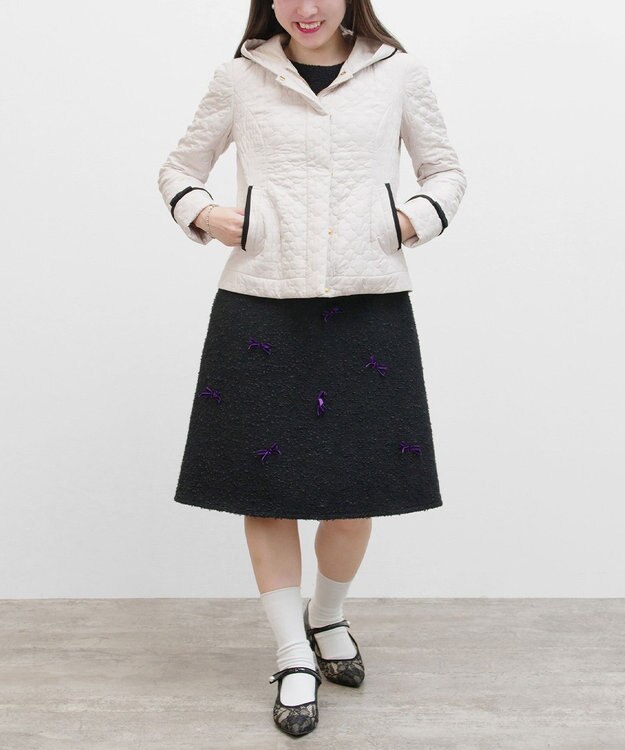 TOCCA LAURA キルティングショートコート ベージュ系