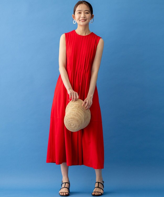 組曲 S サマージャージタック ワンピース レッド系