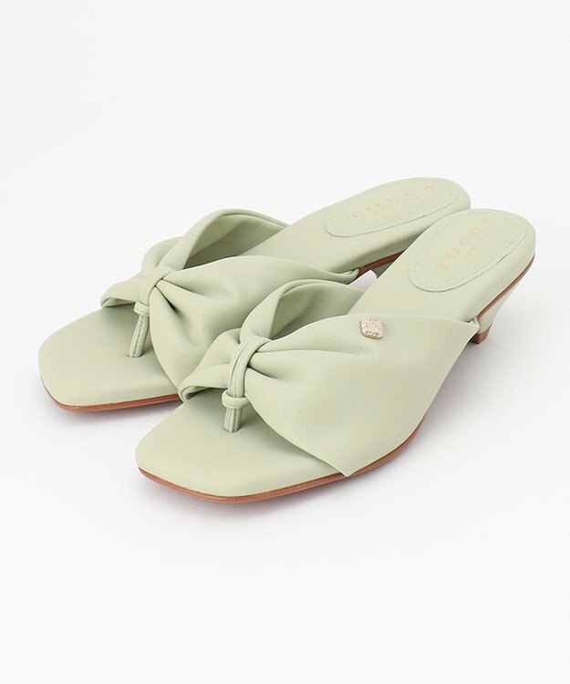 TOCCA CUSHION RIBBON SANDALS サンダル ライトグリーン系
