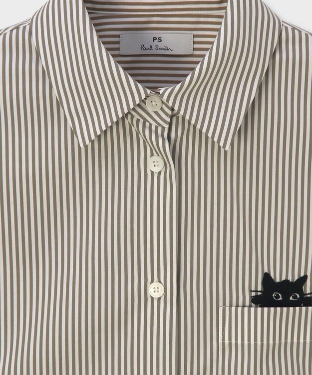 Paul Smith キャットエンブロイダリーシャツ ベージュ