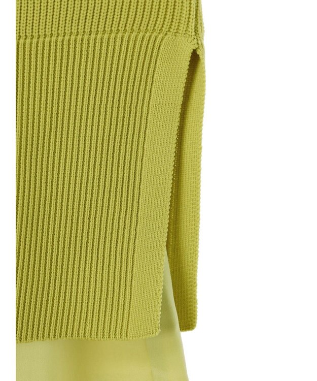 Green Parks ＳＥＴ２点　ニットチュニック＋キャミワンピース Lime Green