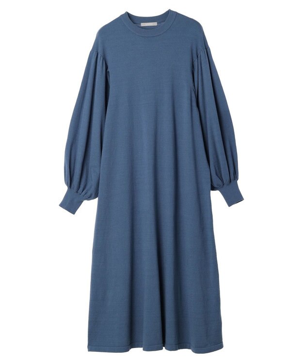 Green Parks armonia. 袖ボリュームニットワンピース Blue
