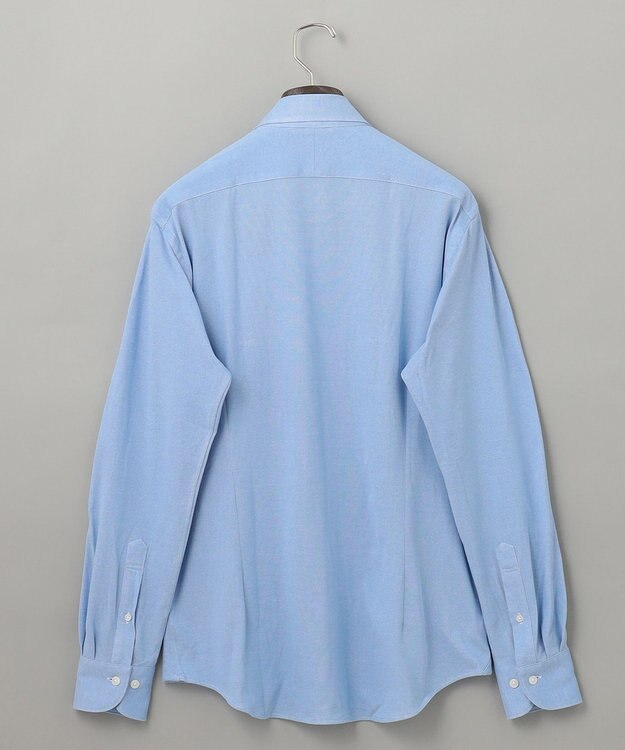 GOTAIRIKU 【吸水速乾】クールマックス鹿の子 ビズシャツ_ボタンダウン サックスブルー系