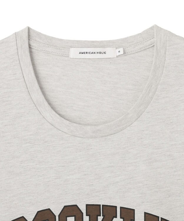 AMERICAN HOLIC BROOKLYN ロゴTシャツ Light Gray Mixture
