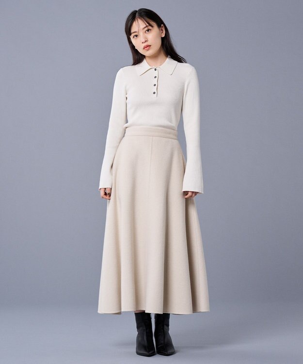 uncrave リバー フレア スカート（uncrave STANDARD） エクリュ