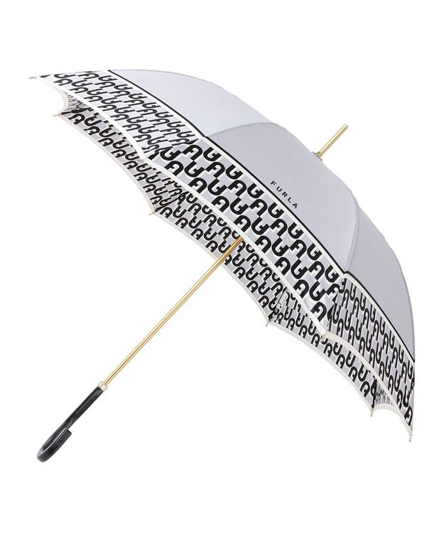 MOONBAT FURLA 【耐風】長傘 アーチロゴ グレー