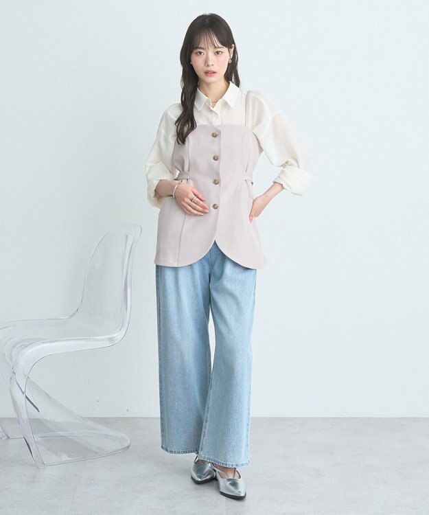 earth music&ecology シアーシャツ Off White