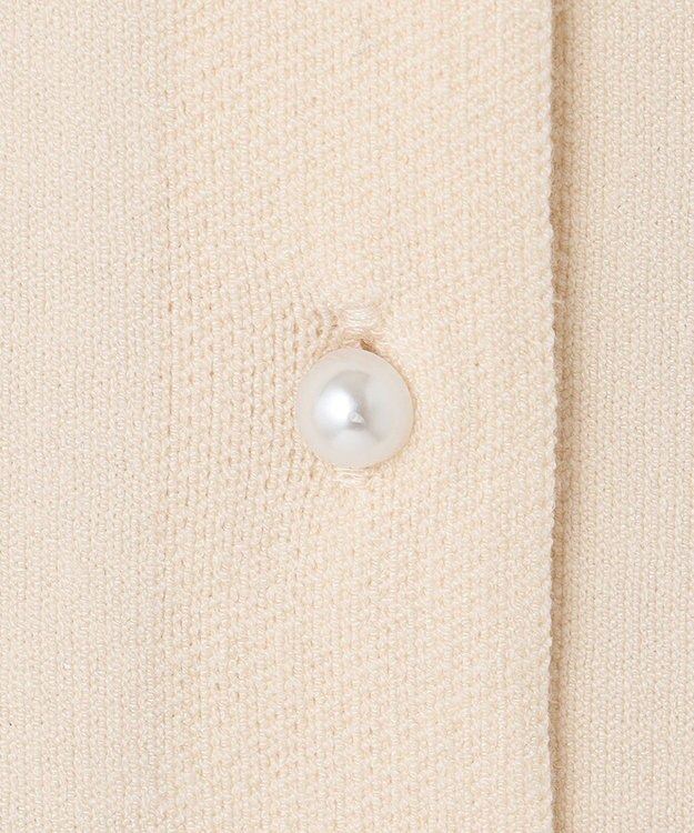 組曲 KIDS 【150-160cm】リボンインターシャニット カーディガン ベージュ系