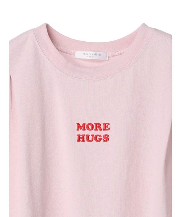 Green Parks ワンポイント刺繍タックＴシャツ Pink