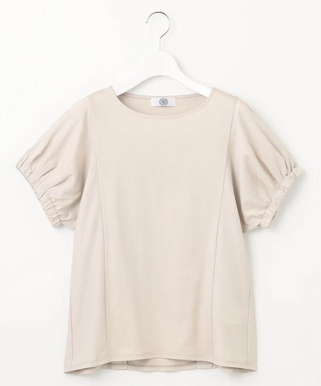 J.PRESS LADIES 【接触冷感・吸水速乾】MULTI EFFECT JERSEY フレンチスリーブ ドルマン カットソー ベージュ系