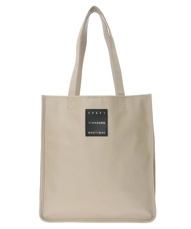 CRAFT STANDARD BOUTIQUE フェイクレザースクエアトート Gray Beige