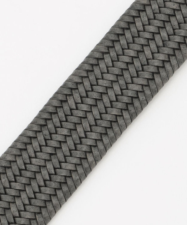 JOSEPH HOMME 【イタリア素材使用/日本製】レザーメッシュストレッチ　ベルト グレー系