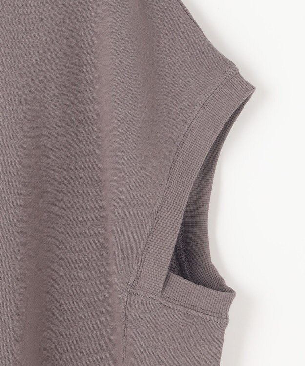 ANY 【洗濯機可】裏毛スウェットベスト モカ