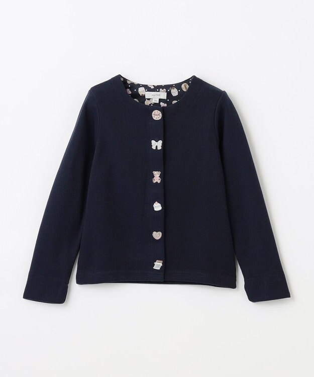 ANY KIDS スイーツ スナップボタン カーディガン ネイビー