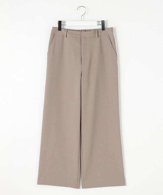 J.PRESS LADIES 【洗える・吸水速乾】DRYライトサッカー ワイド パンツ モカ系