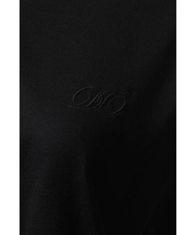 DAKS ミニハウスチェック襟 ダブルカラーTシャツ ブラック