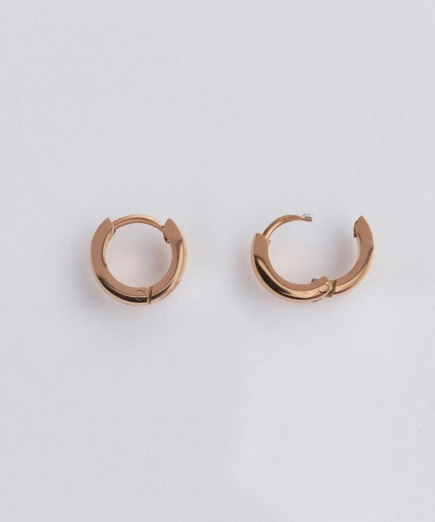 Phoebe 【金属アレルギー対応】ワンタッチメタルフープミニペアピアス  ローズゴールド/BOX付き ローズゴールド
