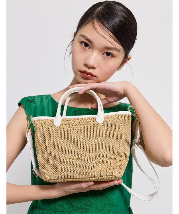 TOCCA TO THE SUNLIGHT POCHETTE かごバッグ【星風まどかさん着用】 アイボリー系