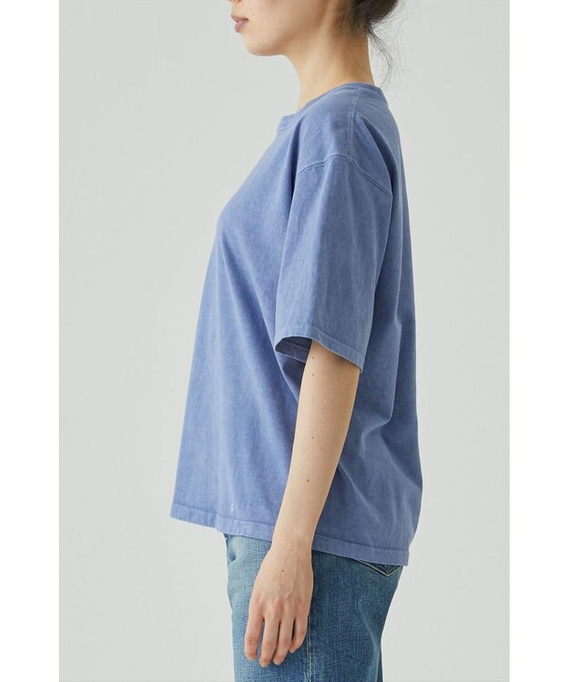 caqu caqu x GoodOn roundneck S/Stee  シンプルゆったりフィットの半袖Tシャツ saxe