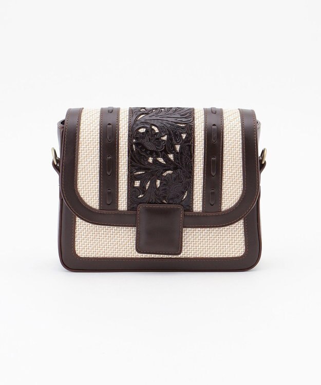 GRACE CONTINENTAL Cutwork mini Bag ダークブラウン