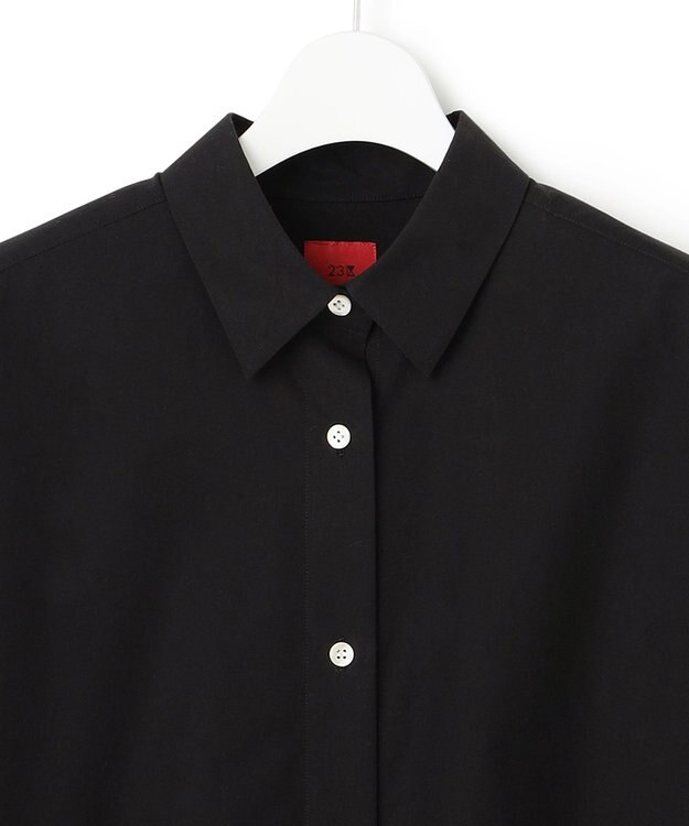 23区 【23区 | 5525gallery】コットンタイプライター オーバーシルエット シャツ ブラック系