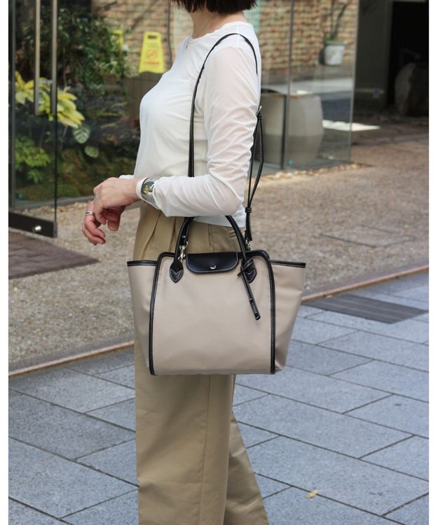 MORROW by thank 新色追加！【軽量】NYC BAG ショルダーバッグ ベージュ×ブラック