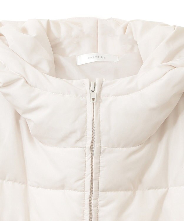 Green Parks ・ｓｗｉｎｇ　ｂｙ　ファイバーダウンペプラムコート Ivory