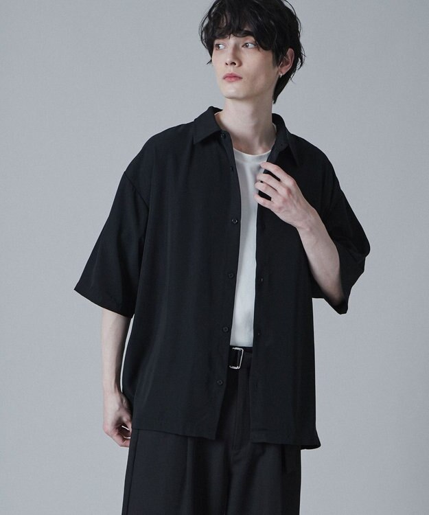 WEGO トロミBIGシャツ（S） ブラック