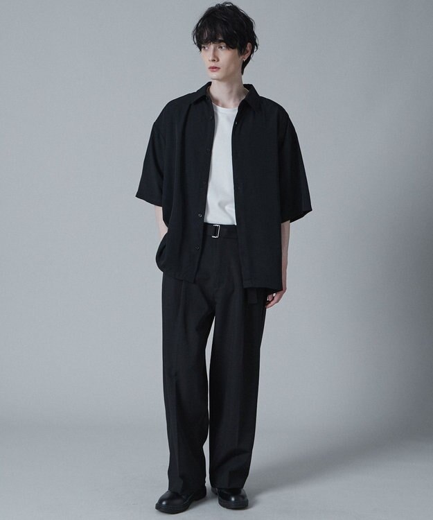 WEGO トロミBIGシャツ（S） ブラック