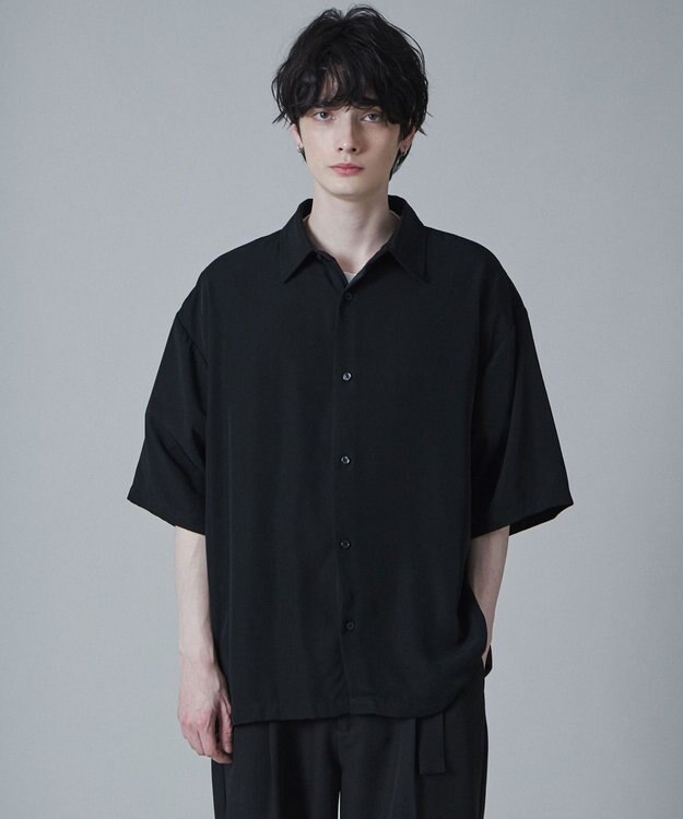 WEGO トロミBIGシャツ（S） ブラック