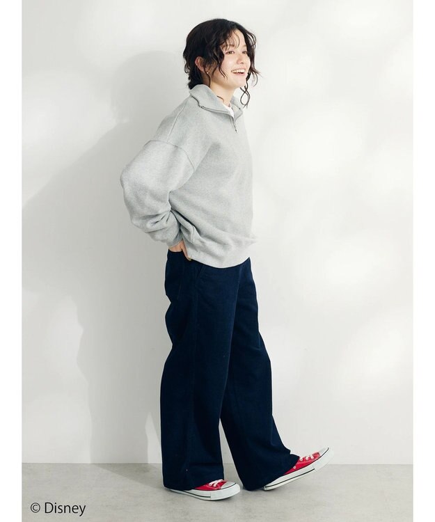 CRAFT STANDARD BOUTIQUE 【Ｄｉｓｎｅｙ】Ｈａｌｆ　Ｚｉｐ　Ｓｗｅａｔ Gray Mixture