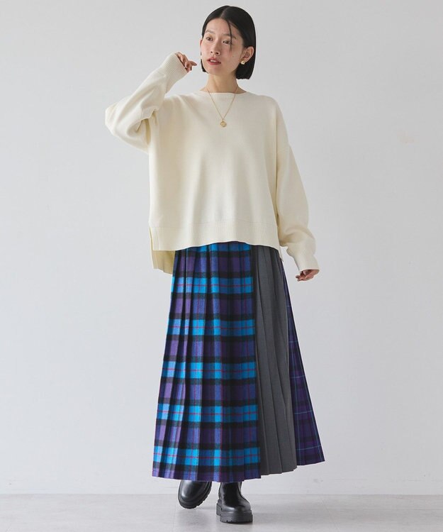 AMERICAN HOLIC 袖ボリュームサイドスリットニットプルオーバー Ivory