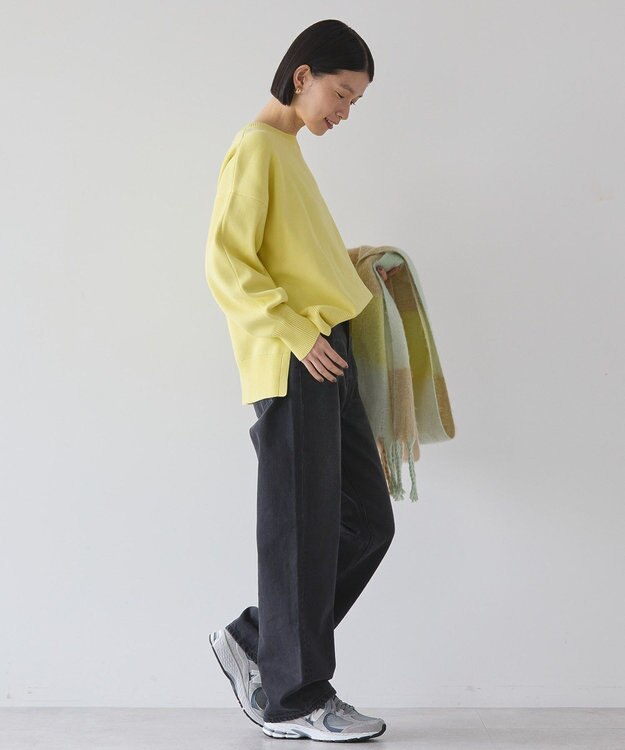 AMERICAN HOLIC 袖ボリュームサイドスリットニットプルオーバー Light Yellow