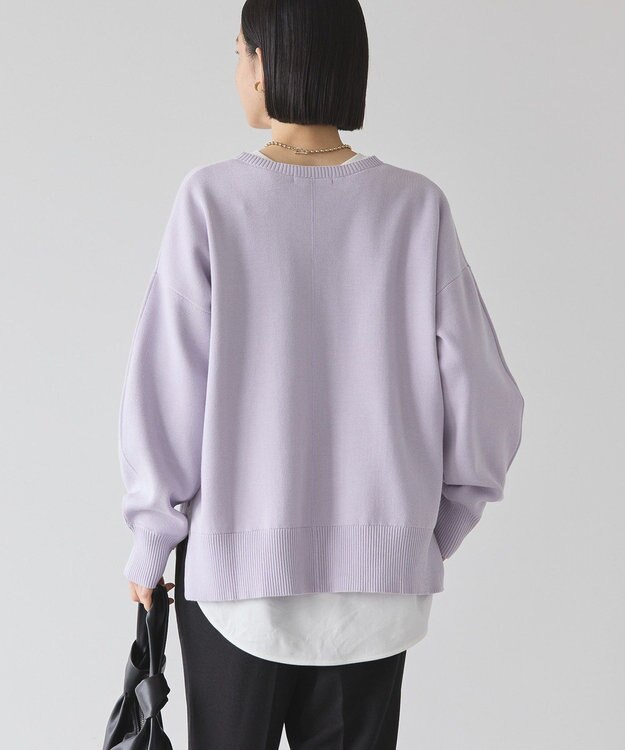 AMERICAN HOLIC 袖ボリュームサイドスリットニットプルオーバー Lavender
