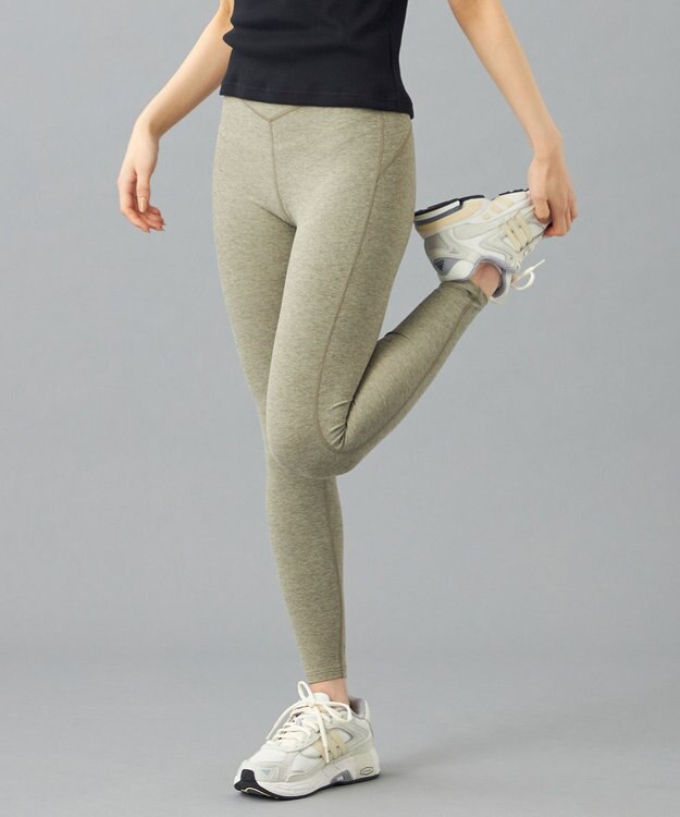 Chacott Chacott BALANCE PeachMoku レギンス カーキ杢