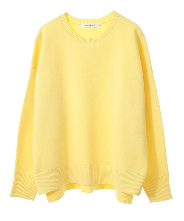 AMERICAN HOLIC 袖ボリュームサイドスリットニットプルオーバー Light Yellow