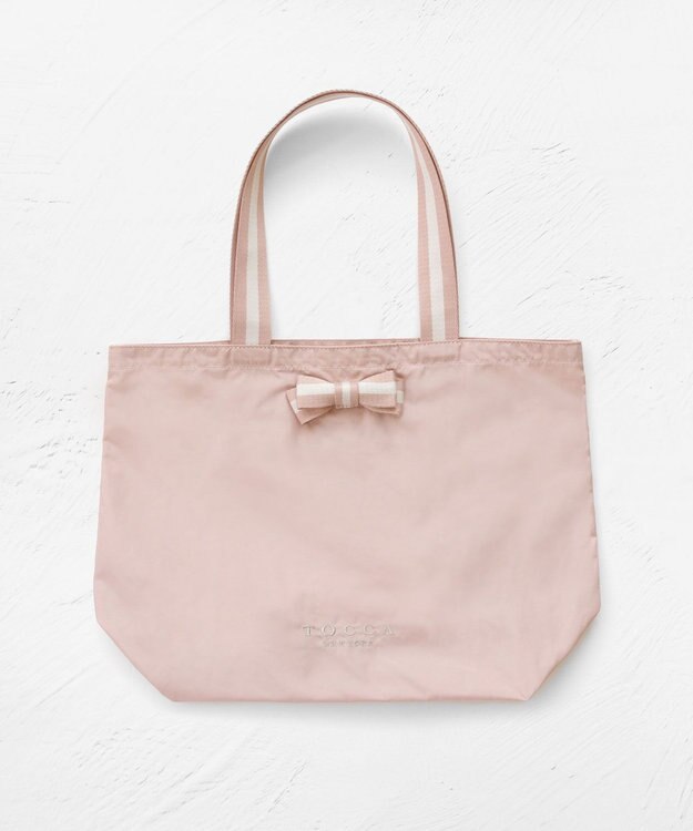 TOCCA 【WEB限定・A4サイズ対応】BICOLOR RIBBON ECOBAG エコバッグ ピンク系