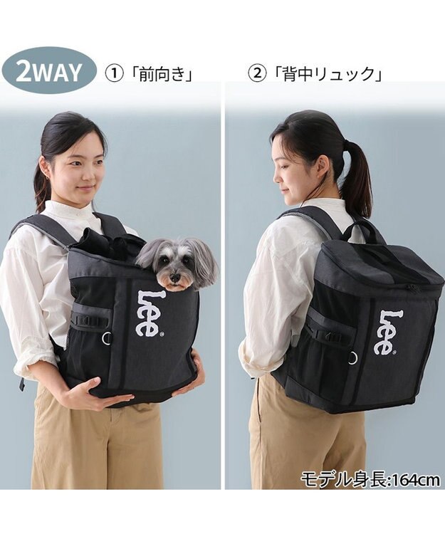 PET PARADISE Lee スクエアリュック キャリーバッグ 《ブラック》 小型犬 ブラック