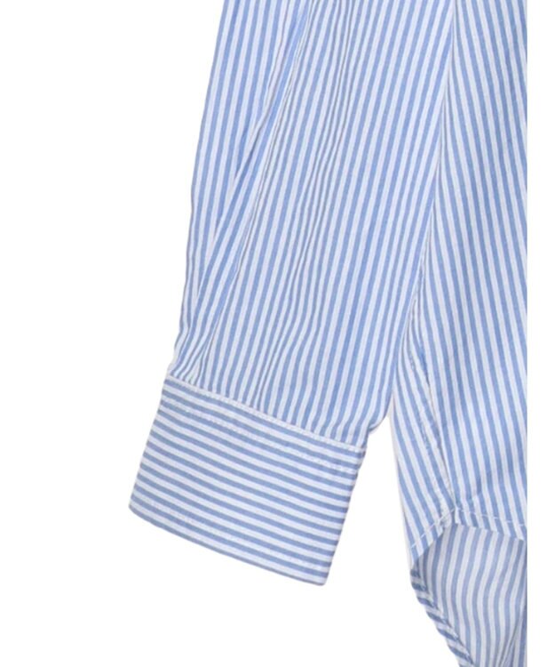 AMERICAN HOLIC ＵＶカット加工バックタックシャツチュニック Stripe Sax