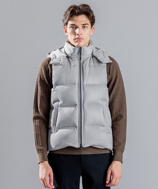 JOSEPH HOMME コマスウェード　ダウンベスト ライトグレー系